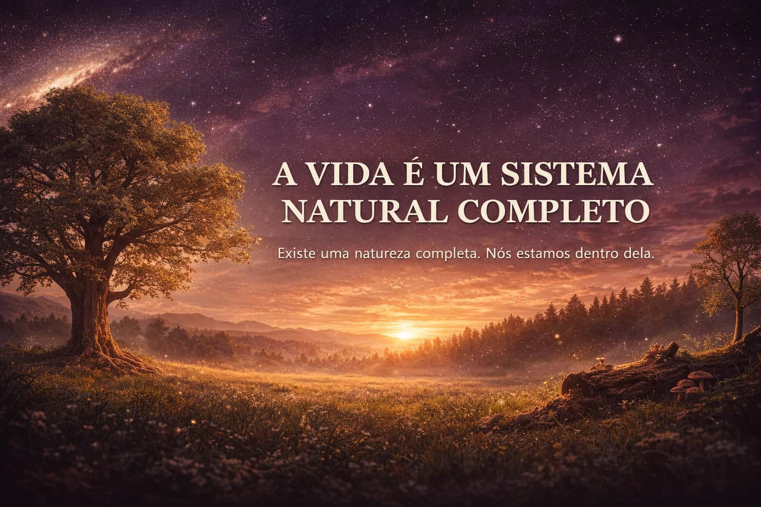 A vida é um sistema natural completo